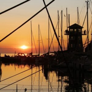 Bagenkop Havn om aftenen
