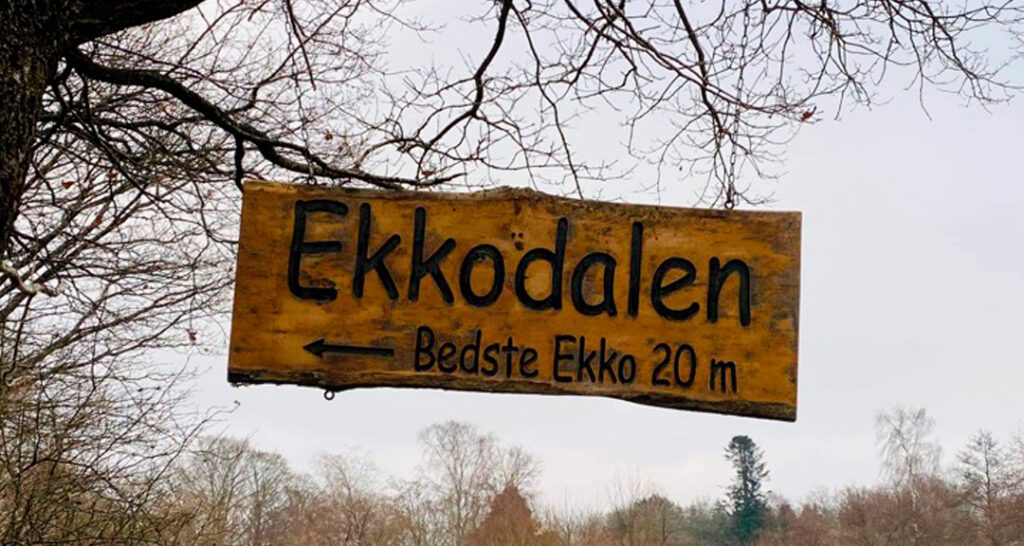 Vejvisning til Ekkodalen på Bornholm