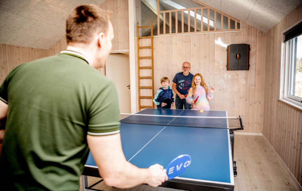 Bordtennis i sommerhuset