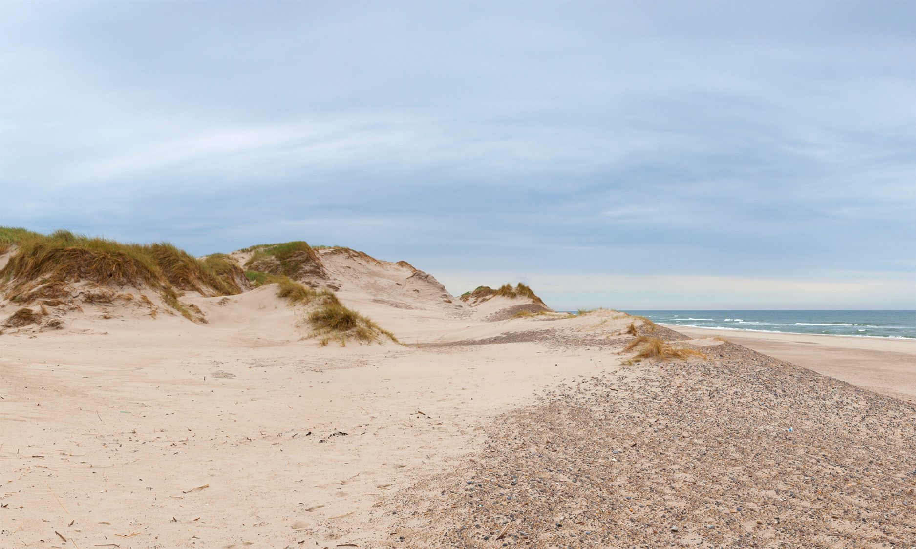 Stranden ved Bjerregård i Vestjylland