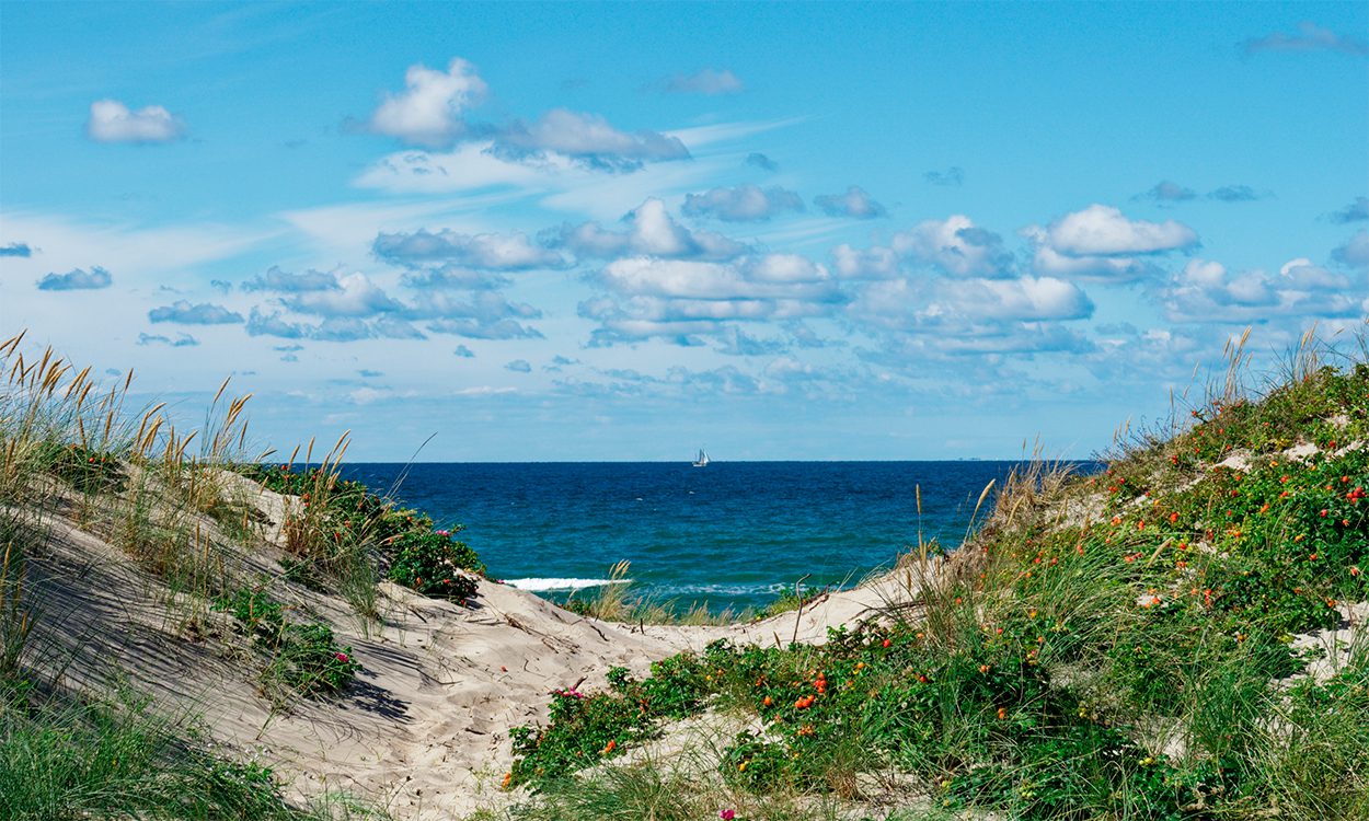 Stranden ved Liseleje i Nordsjælland