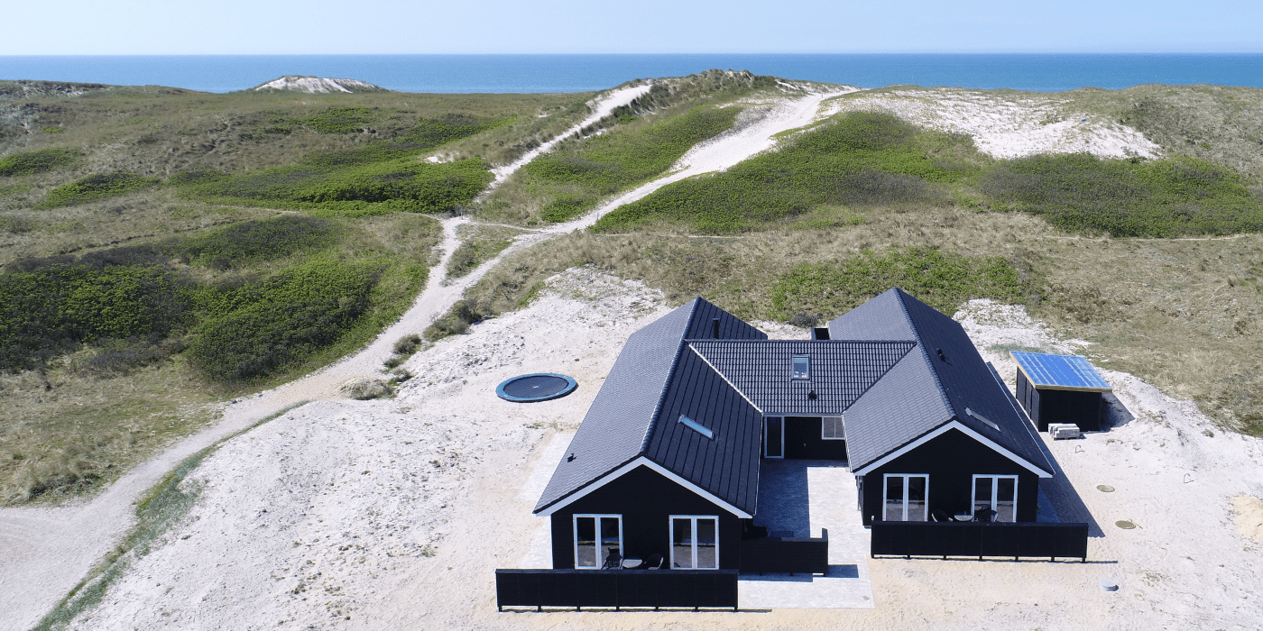 Luksus sommerhus ved Vesterhavet med havudsigt