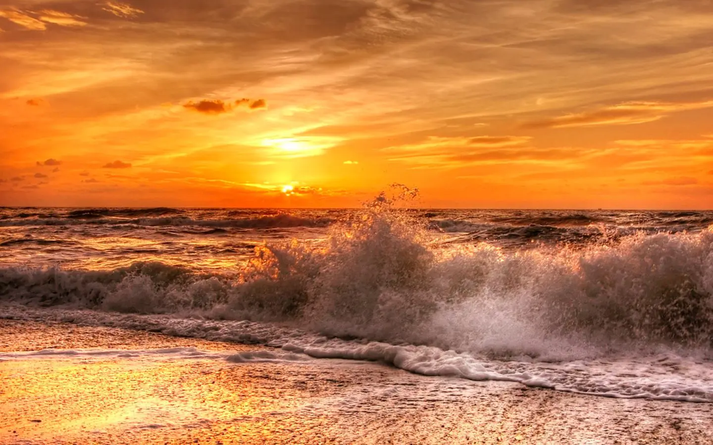 Fantastisk solnedgang over Vesterhavet