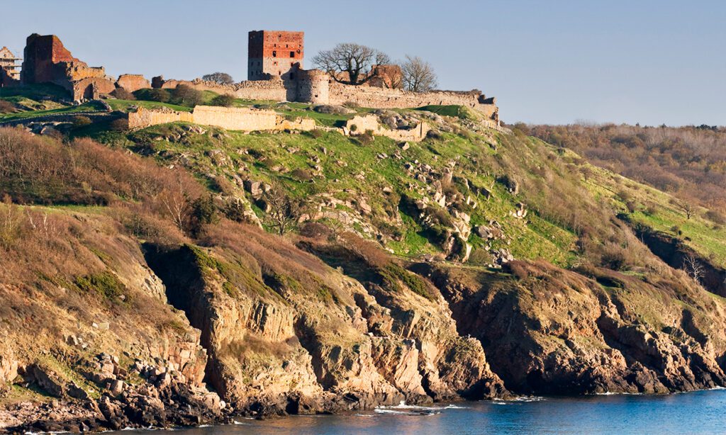 slottsruinen Hamnmershus på Bornholm