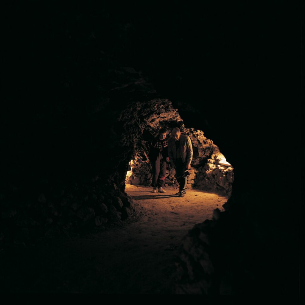 Besucher der Kalksteinminen in Daugbjerg